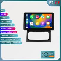 Hizpo Android 13 Automobilio radijas Renault Clio 2 2000-2012 belaidis CarPlay Android Auto 2din automobilio išmanusis ekranas Bluetooth Autoradio DVR Kamera RDS FM P2CP 4Core 2G 32G