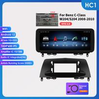 Hizpo 10.25  Automobilinis multimedijos grotuvas GPS navigacija 4G Carplay Išmanusis ekranas Android Auto Mercedes Benz C-Class W204/S204 2008-2010 NTG 4.0 HC1 1G 32G