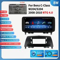 Ossuret 10.25  Carplay Android 13 Automobilio radijas Bluetooth Mercedes Benz W204/S204 C-klasei NTG 4.0 4.5 2008-2014 automobilio išmaniosios sistemos multimedija 8W 8G 128G,AI