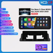 Ossuret 10.25  Carplay Android Auto išmanioji automobilio sistemos radijas Mercedes Benz C-Class W205 NTG 5.0 2015-2018 multimedia GPS ekranui Bluetooth RDS HC2 2G 32G