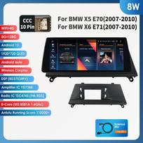 Ossuret 10.25  Carplay Android 13 Autoradio skirta BMW X5 E70 X6 E71 CCC CIC automobilio išmaniųjų sistemų radijas GPS navi Stereo DSP Bluetooth SWC pagrindinis įrenginys 8W 8G 128G