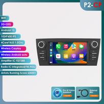 Ossuret Pažangus 7'' 7862 AI 2din Android 13 Automobilio radijas Multimedia Vaizdo grotuvas BMW 3 serijos E90 E91 E92 E93 Navigacija GPS Carplay 4G RDS P2CP 4Core 2G 32G AI