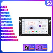 Ossuret Carplay 4G Automobilio radijas AI GPS skirtas VW Golf 4 Passat POLO Transport T5 Multivan Seat Jetta Išmanusis ekranas 8 branduolių DSP Automobilio multimedijos grotuvas S8 8Core 8G 128G