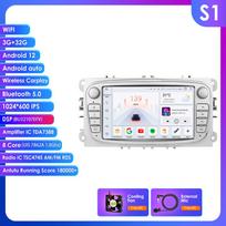 Ossuret Android Išmanusis FM Automobilio Radijas Ford Focus 2007 Mondeo S-max C MAX Kuga Galaxy Fiesta Transit Fusion Connect Autoradio Multimedia Carplay S S1 8Core 3G 32G