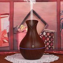 Wood Grain Oil Diffuser Humidifier Electric Aromatherapy Car Humidifier Household 7 Color Nightlight ruda