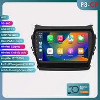 Hizpo Carplay 4G-LTE 2 Din Android 12 Automobilių radijo daugialypės terpės vaizdo grotuvas, skirtas Hyundai Santa Fe 3 2013-2017 IX45 Navigacija Išmanusis RDS GPS Stereo BT P3CP 4Core 2G 64G