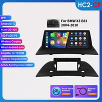 Hizpo 10.25  Automobilio multimedijos grotuvas GPS navigacija Palaiko DSP Carplay Android Auto BMW X3 E83 (2004–2010 m) Be originalaus ekrano DVR kamera RDS FM HC2 2G 32G AI