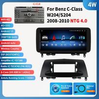 Hizpo 10.25  Automobilinis multimedijos grotuvas GPS navigacija 4G Carplay Išmanusis ekranas Android Auto Mercedes Benz C-Class W204/S204 2008-2010 NTG 4.0 4W 4G 32G AI