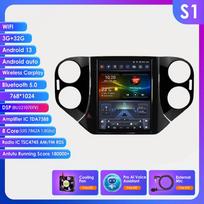 Ossuret Android automobilinė radijo stotelė, skirta VW Volkswagen Tiguan 2007-2016, Multimedia, 9.7 colio vertikalus ekranas, Carplay, Android Auto, GPS, RDS, FM, Išmanusis ekranas S1 8Core 3G 32G AI