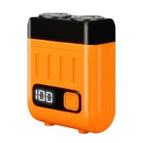 Dvigalvis mini elektrinis skustuvas, įkraunamas per USB, vandeniui atsparus, nešiojamas, kelioninis, skirtas šlapiam ir sausam skutimui, vyrų barzdos kirpiklis, plaukų šalinimo įrankis