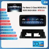 Ossuret 10.25  Carplay Android Auto išmanioji automobilio sistemos radijas Mercedes Benz C-Class W205 NTG 5.0 2015-2018 multimedia GPS ekranui Bluetooth RDS 4W 4G 32G