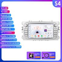 HIZPO Ford/Focus/S-Max/Mondeo 9/GalaxyC-Max Automobilio Radijas Multimedia Vaizdo Grotuvas Navigacija GPS Išmanusis Android 13 BE DVD 2din 2 din 2.5D USB S S4 8Core 4G 32G