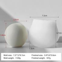 DIY Geometric Sphere Aroma Candle Silicone Mold Handmade Gypsum Resin Mould Round Ball Shape Soap Candles Making Supplies
