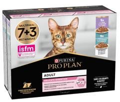 Purina Pro Plan Cat Pouch Adult Delicate Digestion Multipack Turkey / Ocean Fish 10x85 g | 15297 | 8445290855817