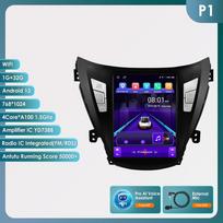 Hizpo Carplay 4G 9.7 Tesla Style Screen 2Din Android 13 Car Radio for Hyundai Elantra Avante I35 2011-2013  Multimedia Video GPS Intelligent Screen P1 4Core 1G 32G AI
