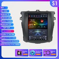 Hizpo Carplay 4G 9,7 colio Tesla Style 2Din Android 13 automobilio radijas, skirtas Toyota Corolla 2006–2013 Intelektualus ekranas Multimedijos vaizdo grotuvas Nav GPS stereo S1 8Core 3G 32G AI