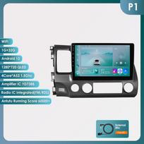 „HIzpo Autoradio 2Din Android 13“ automobilinis radijas, skirtas „Honda Civic 2006–2011“ daugialypės terpės vaizdo grotuvas GPS navigacija RDS 4G „Carplay“ galvos blokas „Carplay“ P1 4Core 1G 32G