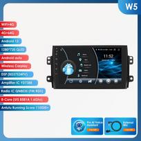 Ossuret Carplay 4G 9'' 6G+128G 2din Android automobilio radijas Suzuki SX4 2006-2013 Fiat Sedici 2005-2014 multimedia vaizdo grotuvui Išmanusis ekranas RDS W5 8Core 4G 64G AI