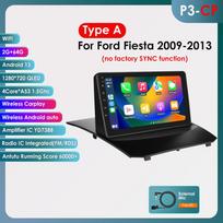 Ossuret 2din Android Autoradio for Ford Fiesta 2009 - 2017 Car Radio Multimedia Video Player GPS Navigation HeadUnit Carplay 4G WIFI Intelligent DVR P3CP  AB 4Core 2G 64G