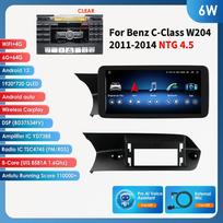 Ossuret 10.25  Carplay Android 13 Automobilio radijas Bluetooth Mercedes Benz W204/S204 C-klasei NTG 4.0 4.5 2008-2014 automobilio išmaniosios sistemos multimedija 6W 6G 64G AI