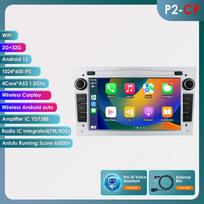Hizpo Android 14 Automobilio radijas DSP Belaidis Carplay Auto Opel Astra H J 2004 Vectra Vauxhall Antara Zafira Corsa C D Vivaro Meriva Veda S P2CP 4Core 2G 32G AI