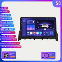 Hizpo 8GB+128GB 9'' 2Din Android 12 DSP RDS automobilinio radijo multimedijos vaizdo grotuvas, skirtas Mercedes Benz C-Class 3 W204 S204 2006-2011 SWC GPS Carplay 4G S8 8Core 8G 128G
