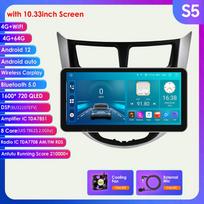 „Android 12“ automobilinis radijas, skirtas „Hyundai Solaris Verna Accent 1“, 2010–2016 m. „Intelligent Screen Multimedia Video Player Navigation GPS 2Din 4G DSP Head Unit“ S5 8Core 4G 64G
