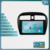 Hizpo „Carplay 4G 2Din Android 13“ automobilio radijas, skirtas „Mitsubishi Mirage 2012–2023 Space Star“, skirtas „Dodge Attitude“ daugialypės terpės vaizdo grotuvo išmanusiam ekranui P1 4Core 1G 32G AI