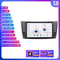 Hizpo 8  Mercedes Benz E-klasei W211 E200 E220 E300 E350 E240 E270 E280 W219 su Automobilio radijo palaikymu Belaidis išmanusis DVR Carplay Android Auto S8 8Core 8G 128G