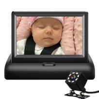 Car Baby Camera 4,3  automobilio monitorius su infraraudonųjų spindulių naktinio matymo  Plug and Play  vaizdu kūdikiui gale juoda
