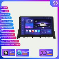 Hizpo 8GB+128GB 9'' 2Din Android 12 DSP RDS automobilinio radijo multimedijos vaizdo grotuvas, skirtas Mercedes Benz C-Class 3 W204 S204 2006-2011 SWC GPS Carplay 4G S8 8Core 8G 128G AI