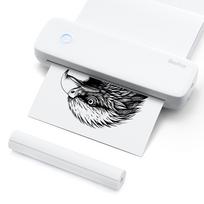 „Bisofice A4“ nešiojamas terminio perdavimo spausdintuvas belaidis ir USB jungtis Prijunkite prie mobiliojo kompiuterio balta