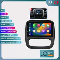 Ossuret 4G AI balso Android Auto radijas Renault Trafic 3 2014-2021 Opel Vivaro B 2014-2018 Carplay Automobilio multimedija Išmanusis ekranas GPS 2DIN P3CP B 4Core 2G 64G