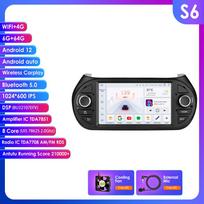 Ossuret Intelligent Carplay 4G RDS 7'' 7862 AI 2din Android 13 Car Radio for Fiat Fiorino /Citroen Nemo / Peugeot Bipper GPS Multimedia Video Player S6 8Core 6G 64G