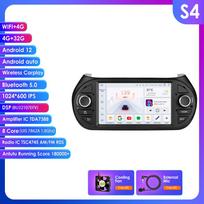 Ossuret Intelligent Carplay 4G RDS 7'' 7862 AI 2din Android 13 Car Radio for Fiat Fiorino /Citroen Nemo / Peugeot Bipper GPS Multimedia Video Player S4 8Core 4G 32G