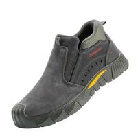 Vyriški zomšiniai saugos batai su plieniniu pirštu, atsparūs smūgiams, neslystantys 117 Gray; Size 36