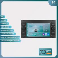 Automobilių radijas Hizpo 1G+16G 2din 7'' Android AutoRadio GPS skirtas Ford Mondeo S-max Focus C-MAX Galaxy Fiesta tranzit Fusion Connect kuga Multimedia Navigation QuadCore 1G 16G juoda