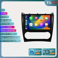 Hizpo 9 colių Carplay 4G 2Din Android 13 automobilių radijas, skirtas Mercedes Benz CLC W203 C-Class C180 C200 CLK200 CLK W209 Intelektualus ekranas vaizdo grotuvas GPS DSP P3CP 4Core 2G 64G AI