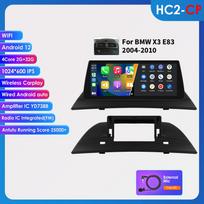 Hizpo 10.25  Automobilio multimedijos grotuvas GPS navigacija Palaiko DSP Carplay Android Auto BMW X3 E83 (2004–2010 m) Be originalaus ekrano DVR kamera RDS FM HC2 2G 32G