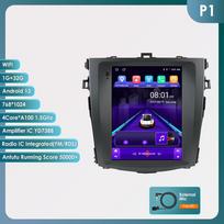 Hizpo Carplay 4G 9,7 colio Tesla Style 2Din Android 13 automobilio radijas, skirtas Toyota Corolla 2006–2013 Intelektualus ekranas Multimedijos vaizdo grotuvas Nav GPS stereo P1 4Core 1G 32G
