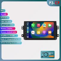 Hizpo Carplay 4G 9'' 6G+128G 2din Android Automobilinis Radijas Suzuki SX4 2006-2013 Fiat Sedici 2005-2014 Multimedia Vaizdo Grotuvas Išmanus Ekranas P3CP 4Core 2G 64G