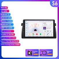 Ossuret 2 Din Android automobilio radijas BMW E46 M3 1999 -2006, Carplay Andriod Auto Multimedia Stereo Bluetooth 9 colių išmanusis ekranas SWC RDS OBD2 SWC S6 8Core 6G 64G