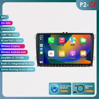 Ossuret Carplay 4G 9 colių 2Din Android 13 Automobilio multimedijos grotuvas Volkswagen Skoda Octavia Golf 5 6 Touran Passat Polo Jetta Išmanusis Autoradio P2CP 4Core 2G 32G AI