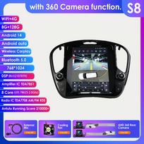 Hizpo 9.7 AI Android automobilio radijas, multimedijos vaizdo grotuvas Nissan Juke 2011-2018, Infiniti ESQ 2014-2019, GPS Carplay, išmanusis automatinis stereo, 4G S8 8Core 8G 128G 360