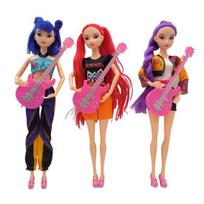 3 vnt. Kpop Medžiotojos Lėlė su Gitaros Aksesuarais Animacinio Filmo Personažas Kolekcinis Žaislas Judančios Jungtys Mergaitės Veiksmo Figūrėlė Dekoracija Ornamentas Gerbėjams