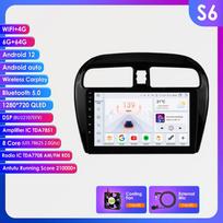 Hizpo „Carplay 4G 2Din Android 13“ automobilio radijas, skirtas „Mitsubishi Mirage 2012–2023 Space Star“, skirtas „Dodge Attitude“ daugialypės terpės vaizdo grotuvo išmanusiam ekranui S6 8Core 6G 64G