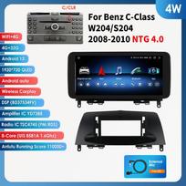 Hizpo 10.25  Automobilinis multimedijos grotuvas GPS navigacija 4G Carplay Išmanusis ekranas Android Auto Mercedes Benz C-Class W204/S204 2008-2010 NTG 4.0 4W 4G 32G