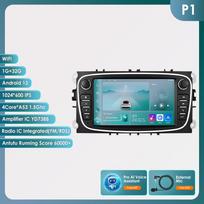 HIZPO Ford/Focus/S-Max/Mondeo 9/GalaxyC-Max Automobilio Radijas Multimedia Vaizdo Grotuvas Navigacija GPS Išmanusis Android 13 BE DVD 2din 2 din 2.5D USB B P1 4Core 1G 32G AI