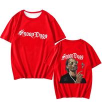 Snoop Dogg marškinėliai su paveikslėliu ant nugaros, trumparankoviai, hiphopo stiliaus, laisvalaikio, pavasariui/vasarai, unisex, marškinėliai, drabužiai S