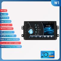 Hizpo Carplay 4G 9'' 6G+128G 2din Android Automobilinis Radijas Suzuki SX4 2006-2013 Fiat Sedici 2005-2014 Multimedia Vaizdo Grotuvas Išmanus Ekranas W1 8Core 2G 32G